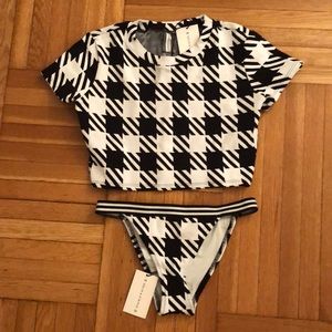 Solid & Striped Meghan Top & Bottom Black Gingham